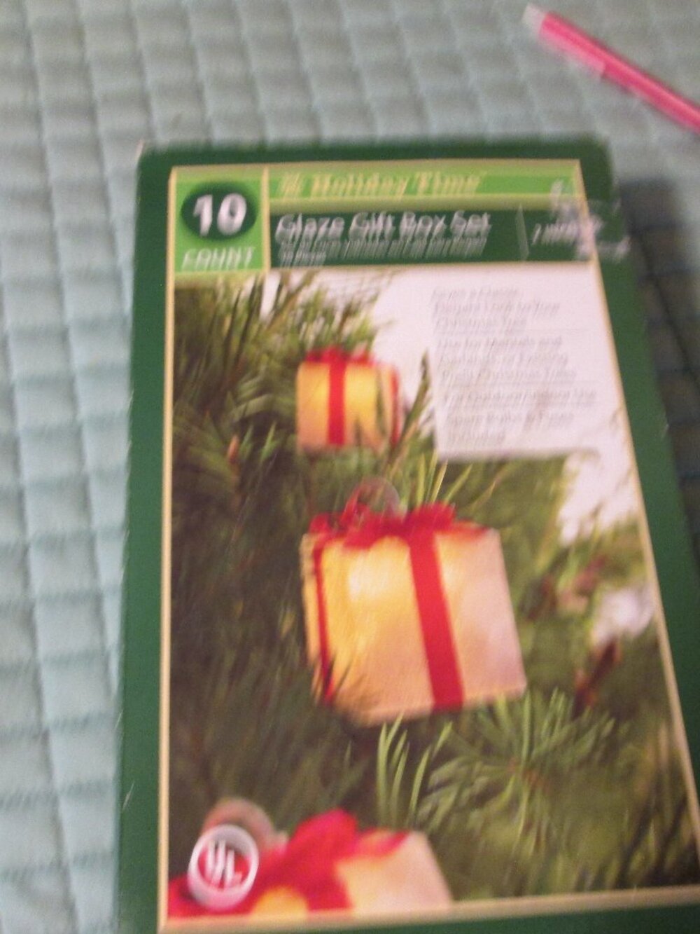 4 boxes of vtg Holiday Time gift boxes string lights 10 count indoor outdoor